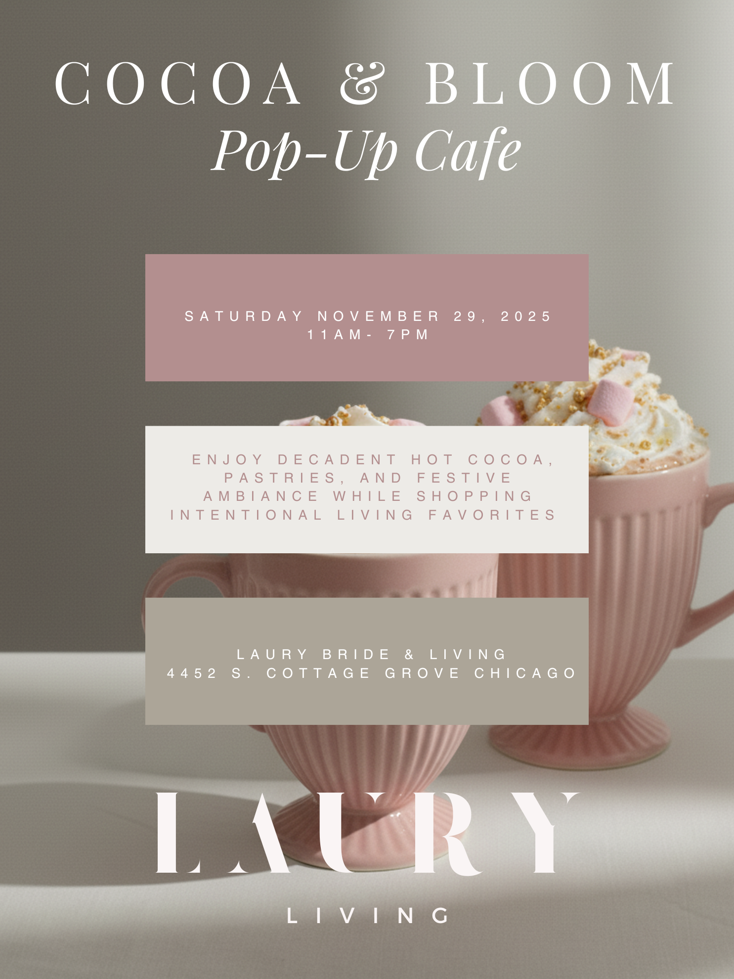 Cocoa & Bloom Pop-Up Cafe Reservation